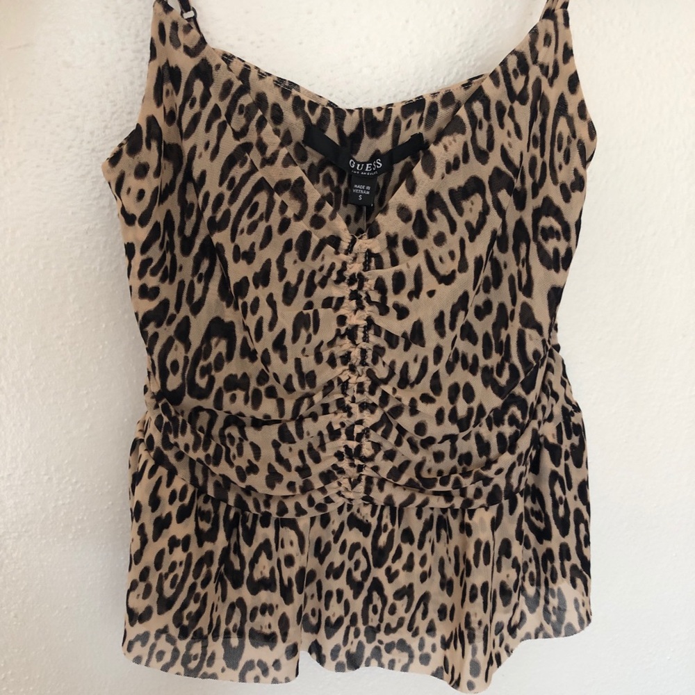 GUESS CHEETAH TANK TOP